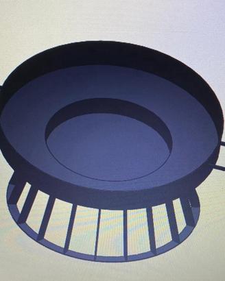 2 Braceri da giardino in elegante ferro corten