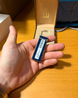 Accendino Dunhill NUOVO Lacca Blu Oro