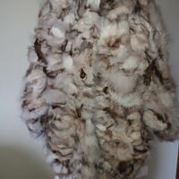 giaccone di pelliccia di coniglio da donna 