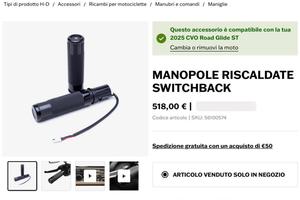 Manopole riscaldate Harley Davidson Touring >2024