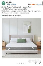 Topper Novilla Memory Foam 140x190 H7cm - Nuovo