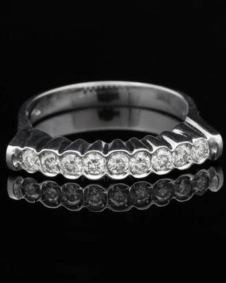 ANELLO VERETTA IN ORO 18 KT BRILLANTI 0.54 CT