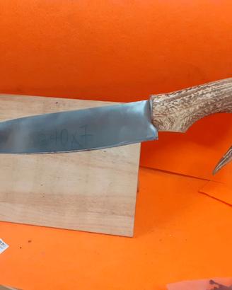 coltello cucina lama fissa Manico  Corno Di Cervo
