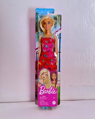 Barbie Fashionistas Abito Rosso con Farfalle