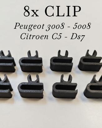 8x clips reggi tubo peugeot 3008 5008 ds7 Crossbac