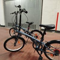 2x Bici Pieghevole Btwin 120 Grigia