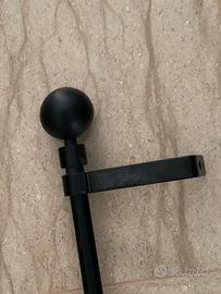 Bastone per tende in metallo nero