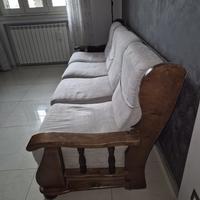 Divano rustico in legno massello