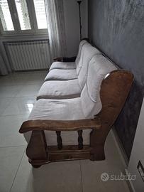 Divano rustico in legno massello