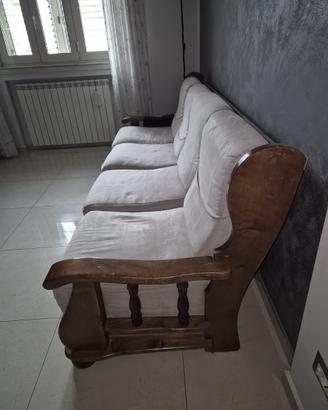 Divano rustico in legno massello