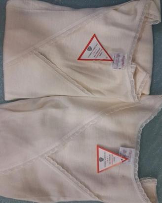 2x1 canotta Ragno PuraLana con pizzo e taglio seno