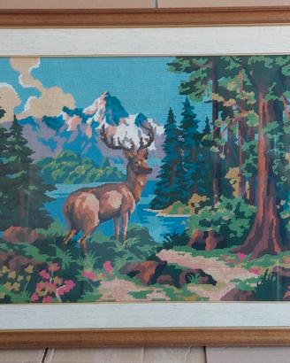  quadro vintage in canevas/mezzopunto
