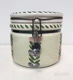 Grande biscottiera ceramica con chiusura ermetica