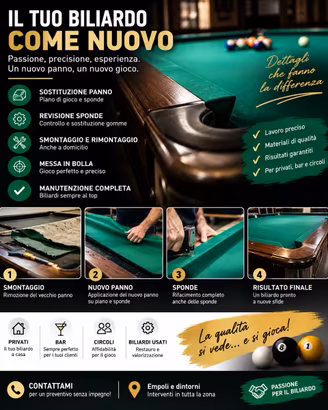 Manutenzione biliardi