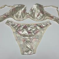 Completo satin stampa floreale