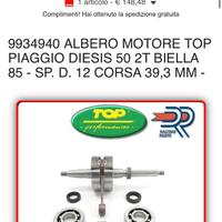 ALBERO MOTORE TPR PIAGGIO MAI USATO