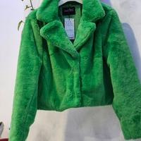 Pelliccia teddy verde