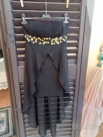 abito elegante senza spalline 