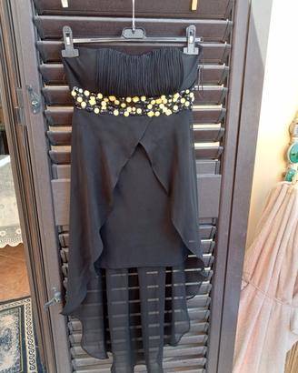 abito elegante senza spalline 