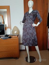 vestito seta vintage sartoriale con spolverino