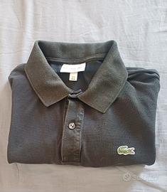 polo lacoste nera taglia 4 m slim fit