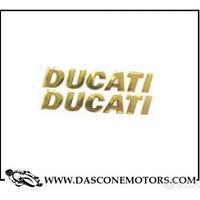 2 adesivi in rilievo Ducati oro