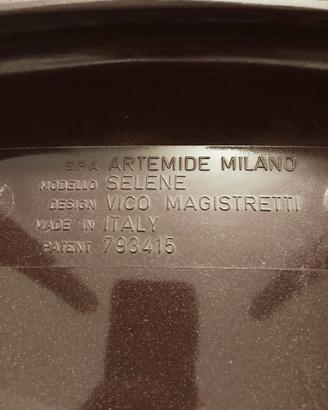SEDIE ARTEMIDE NERE ANNI '70