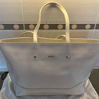 Borsa a spalla  in pelle Furla Bianca
