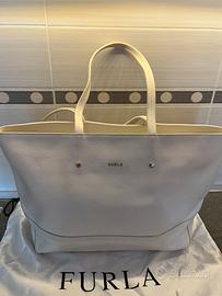 Borsa a spalla  in pelle Furla Bianca