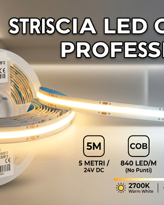 Striscia LED COB CCT Professionale 24VDC – 5 Metri