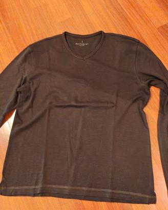 Maglia uomo Basinwear nera manica lunga taglia L