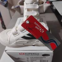 SUPERGA 2750 JSTRAP PANATTA WHITE-BLUE NAVY tg. 25