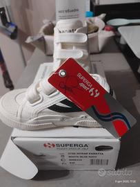 SUPERGA 2750 JSTRAP PANATTA WHITE-BLUE NAVY tg. 25