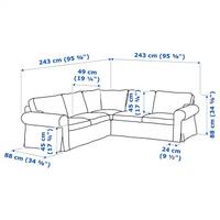 Divano angolare 4 posti modello Ikea EKTORP