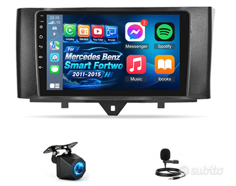 Autoradio per Mercedes Benz Smart Fortwo 2011-2015