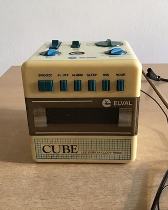 Radio sveglia anni 80 Elval mod. Cube