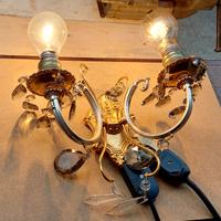 Applique antica con gocce di cristallo