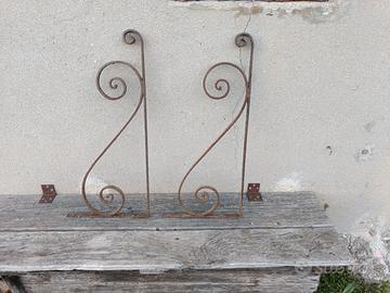 porta mensole ferro battuto
