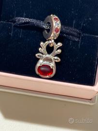 Pandora Charm pendente Renna Naso rosso