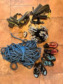 Attrezzatura completa arrampicata sportiva