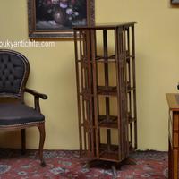 Libreria girevole quadrata 4 ripiani stile inglese
