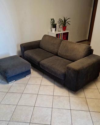 Divano Letto Natuzzi Modello Clark 3 posti + Pouf