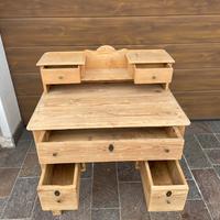 Scrittoio antico in arte povera - legno massello