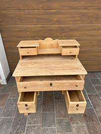 Scrittoio antico in arte povera - legno massello