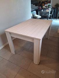 tavolo allungabile bianco opaco