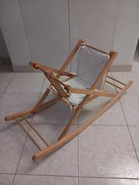 Sdraietta a dondolo in legno 