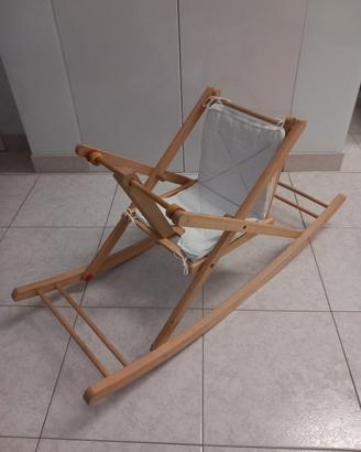 Sdraietta a dondolo in legno 