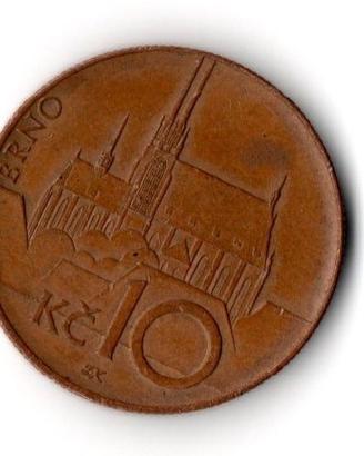 MONETA DA 10 corone ceche