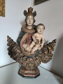 Scultura madonna con bambino