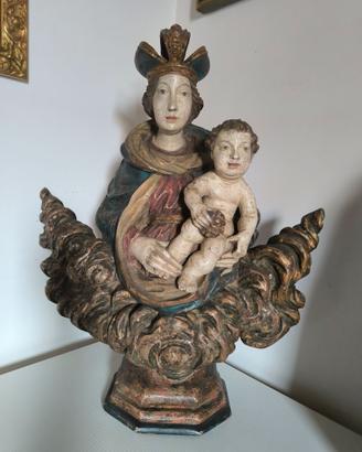 Scultura madonna con bambino